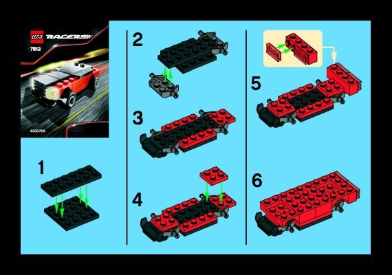 Building Instructions - LEGO - 7612 - Muscle Car: Page 1