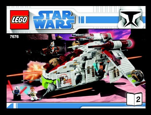 Building Instructions - LEGO - 7676 - Republic Attack Gunship™: Page 1