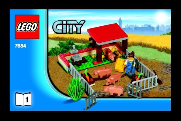 Building Instructions - LEGO - 7684 - Pig Farm & Tractor: Page 1