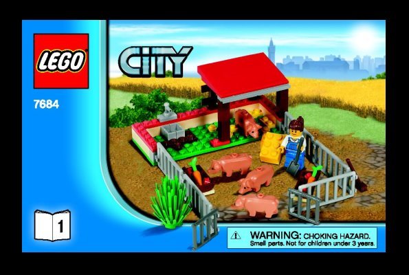 Building Instructions - LEGO - 7684 - Pig Farm & Tractor: Page 1