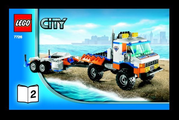 Building Instructions - LEGO - 7726 - Coast Guard Truck with Speed Boat: Page 1