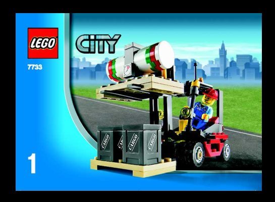 Building Instructions - LEGO - 7733 - Cargo Truck & Forklift: Page 1