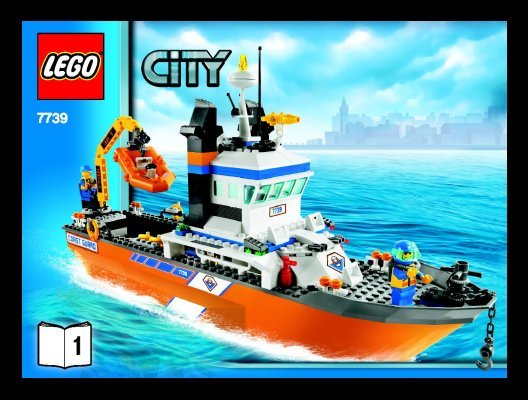 Building Instructions - LEGO - 7739 - Coast Guard Patrol Boat & Tower: Page 1