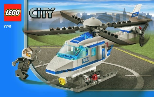 Building Instructions - LEGO - 7741 - Police Helicopter: Page 1