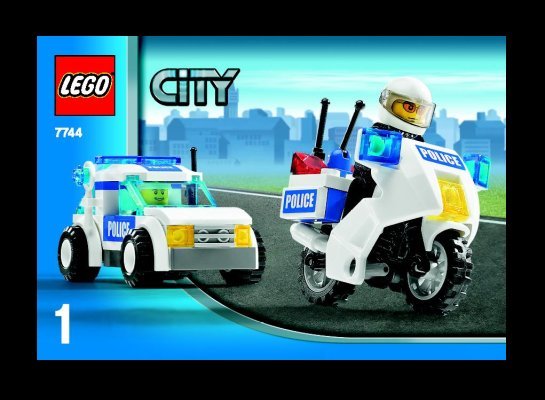 Building Instructions - LEGO - 7744 - Police Headquarters: Page 1