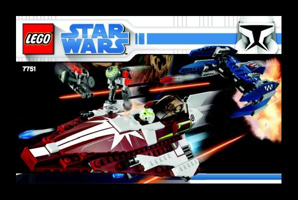 Building Instructions - LEGO - 7751 - Ahsoka's Starfighter™ & Droids™: Page 1