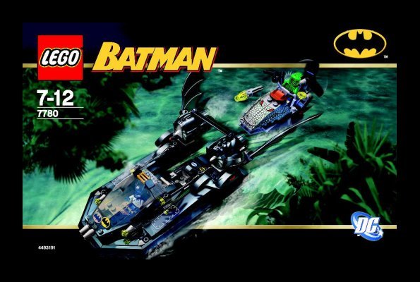 Building Instructions - LEGO - 7780 - The Batboat™: Hunt for Killer Croc™: Page 1