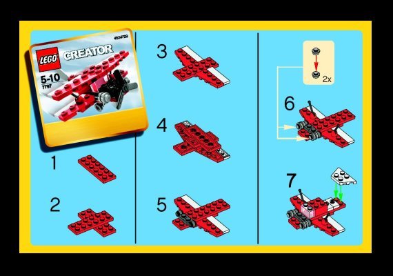 Building Instructions - LEGO - 7797 - Bi-Plane: Page 1