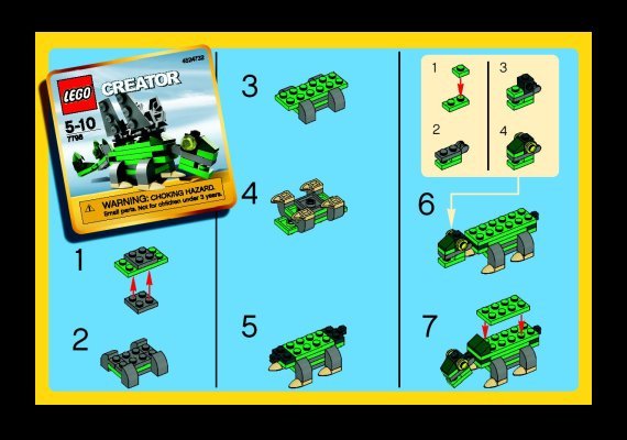 Building Instructions - LEGO - 7798 - Stegosaurus: Page 1