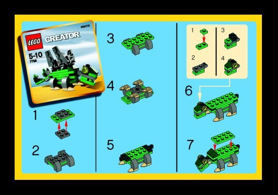 Building Instructions - LEGO - 7798 - Stegosaurus: Page 1