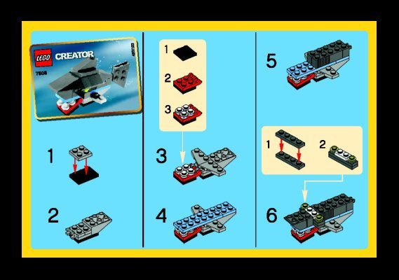 Building Instructions - LEGO - 7805 - Shark: Page 1