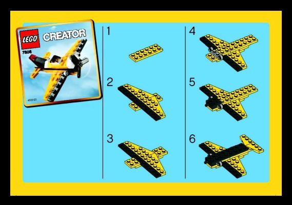 Building Instructions - LEGO - 7808 - Yellow airplane: Page 1