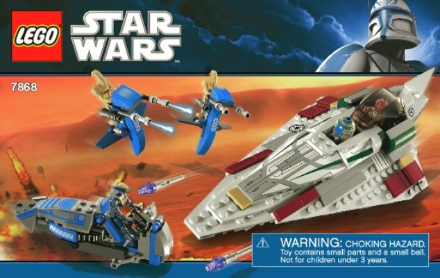 Building Instructions - LEGO - 7868 - Mace Windu's Jedi Starfighter™: Page 1