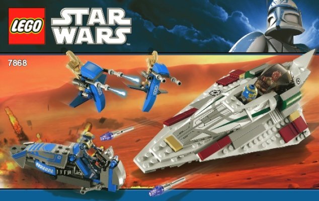 Building Instructions - LEGO - 7868 - Mace Windu's Jedi Starfighter™: Page 1