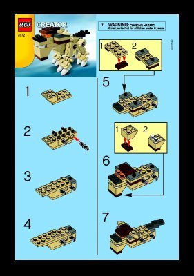 Building Instructions - LEGO - 7872 - Lion: Page 1