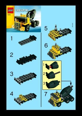 Building Instructions - LEGO - 7876 - Cement Truck: Page 1