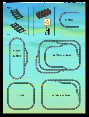 Building Instructions - LEGO - 7896 - Straight & Curved Rails: Page 1