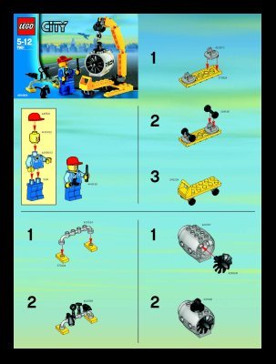 Building Instructions - LEGO - 7901 - Airplane Mechanic: Page 1