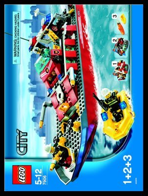 Building Instructions - LEGO - 7906 - Fireboat: Page 1