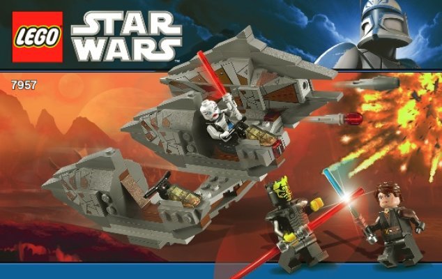 Building Instructions - LEGO - 7957 - Sith™ Nightspeeder: Page 1