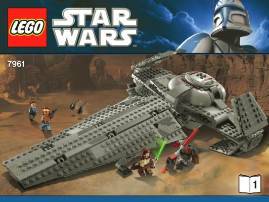 Building Instructions - LEGO - 7961 - Darth Maul's Sith Infiltrator™: Page 1