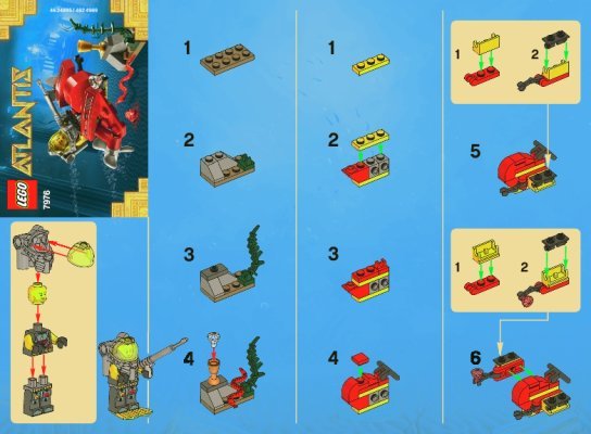 Building Instructions - LEGO - 7976 - Ocean Speeder: Page 1