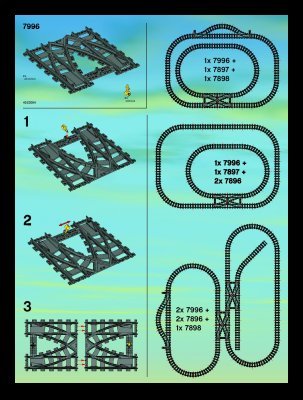 Building Instructions - LEGO - 7996 - Train Rail Crossing: Page 1