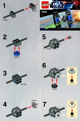 Building Instructions - LEGO - 8028 - Mini TIE-Fighter: Page 1