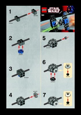 Building Instructions - LEGO - 8028 - Mini TIE-Fighter: Page 1