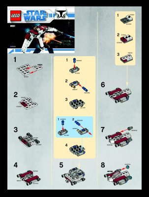 Building Instructions - LEGO - 8031 - Mini V-19 Torrent: Page 1