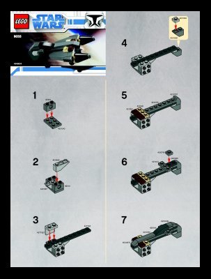 Building Instructions - LEGO - 8033 - General Grievous Starfighter ¿: Page 1