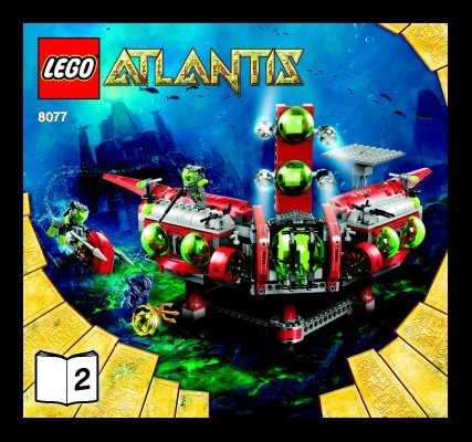 Building Instructions - LEGO - 8077 - Atlantis Exploration HQ: Page 1