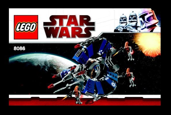 Building Instructions - LEGO - 8086 - Droid Tri-Fighter™: Page 1