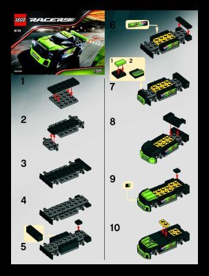 Building Instructions - LEGO - 8119 - Thunder Racer: Page 1