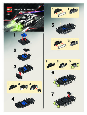 Building Instructions - LEGO - 8149 - Midnight Streak: Page 1