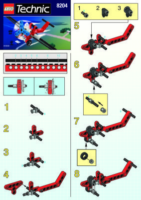 Building Instructions - LEGO - 8204 - AIRPLANE: Page 1