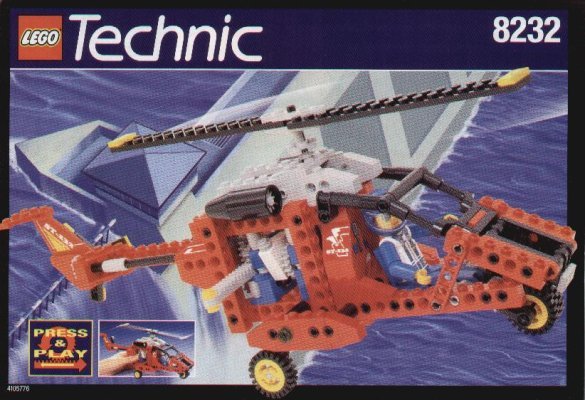 Building Instructions - LEGO - 8232 - HELICOPTER WITH PRESS AND PLAY: Page 1