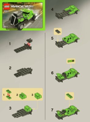 Building Instructions - LEGO - 8302 - Rod Rider: Page 1