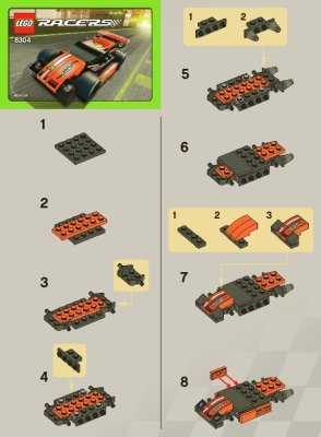 Building Instructions - LEGO - 8304 - Smokin' Slickster: Page 1