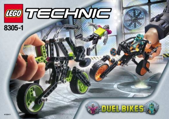 Building Instructions - LEGO - 8305 - Duel Bikes: Page 1