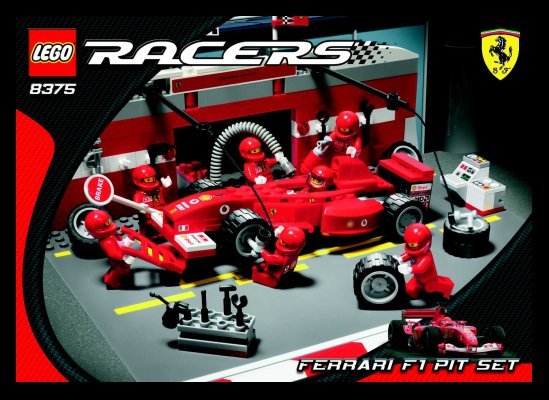 Building Instructions - LEGO - 8375 - Ferrari F1 Pit Set: Page 1