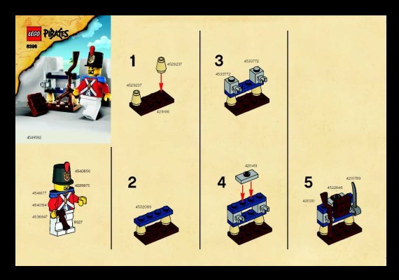 Building Instructions - LEGO - 8396 - Soldier's Arsenal: Page 1