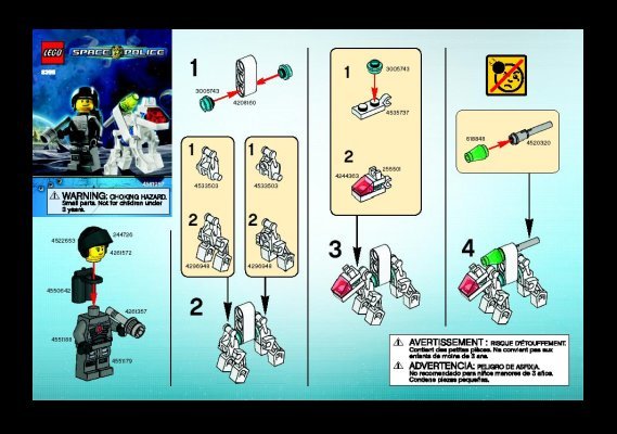 Building Instructions - LEGO - 8399 - K9-Bot: Page 1