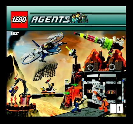 Building Instructions - LEGO - 8637 - Volcano Base: Page 1