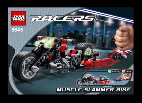 Building Instructions - LEGO - 8645 - Muscle Slammer Bike: Page 1