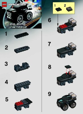 Building Instructions - LEGO - 8658 - Big Bling Wheelie: Page 1