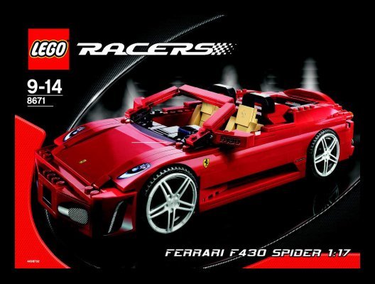 Building Instructions - LEGO - 8671 - Ferrari F430 Spider 1:17: Page 1