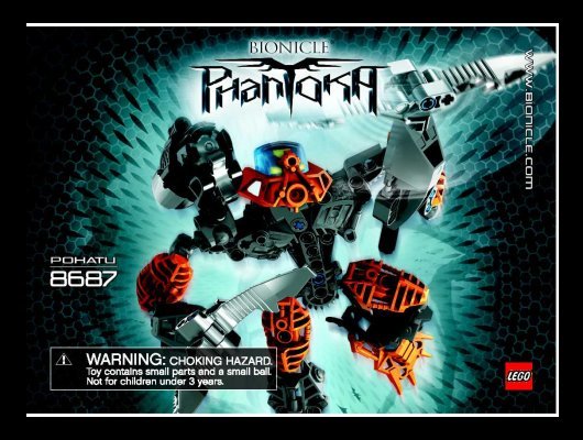 Building Instructions - LEGO - 8687 - Toa Pohatu: Page 1