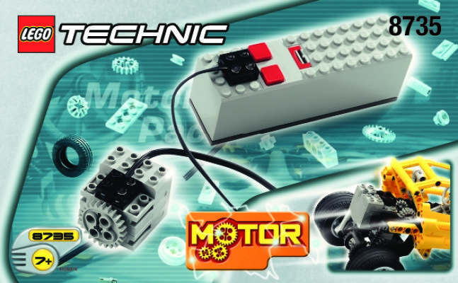 Building Instructions - LEGO - 8735 - Motor Set, 9 volt: Page 1