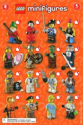 Building Instructions - LEGO - Minifigures - 8804 - LEGO® Minifigures, Series 4: Page 1